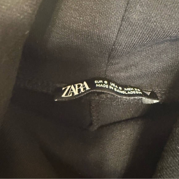 Zara Black Turtleneck T-Shirt Mini Dress – Size small - Picture 6 of 6